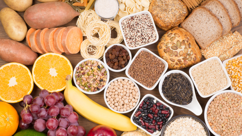 carbohydrate foods left out on table